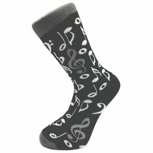 Picture of SOCKS GREY & WHITE MUSIC NOTATION